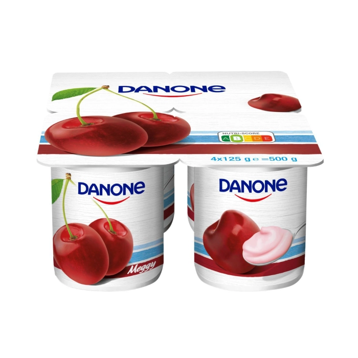 Danone könnyű és finom multipack meggy ízű joghurt 4x125g