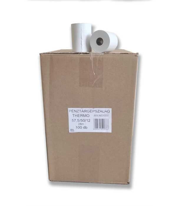 Pénztárgépszalag 57×50mm thermo (100db/csomag)