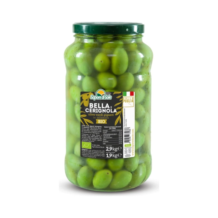 Bella Cerignola zöld olivabogyó 1,8kg