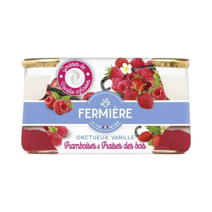 La Fermiére Málna Erdei Szamóca joghurt  2x150g
