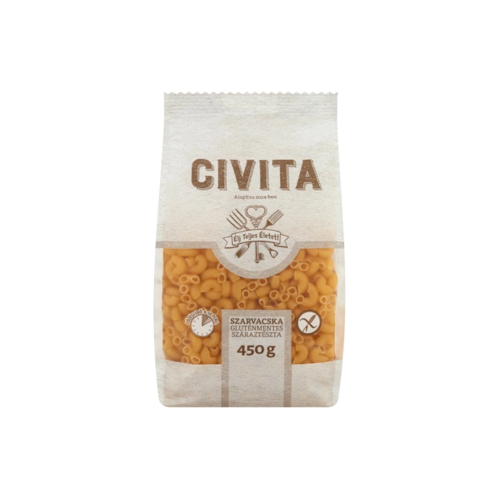 Civita gluténmentes szarvacska tészta 450g