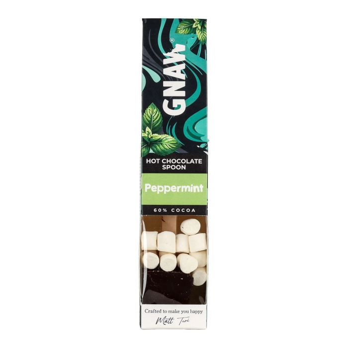 Gnaw Menta ízesítésű étcsokoládé kanál mályvacukorral (forró csokoládé) 40g