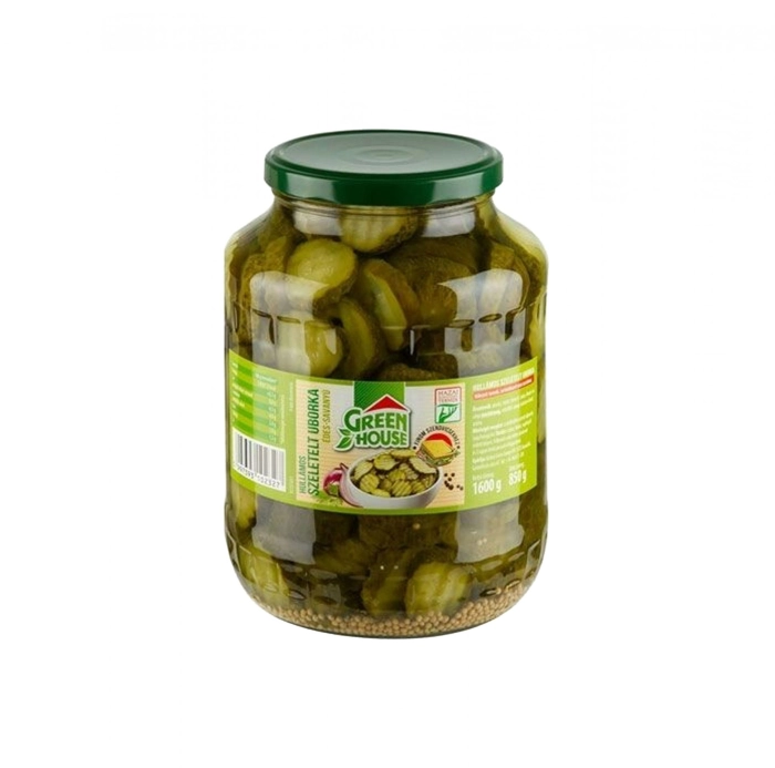 Szeletelt hullámos csemegeuborka 1700ml/1600g/850g