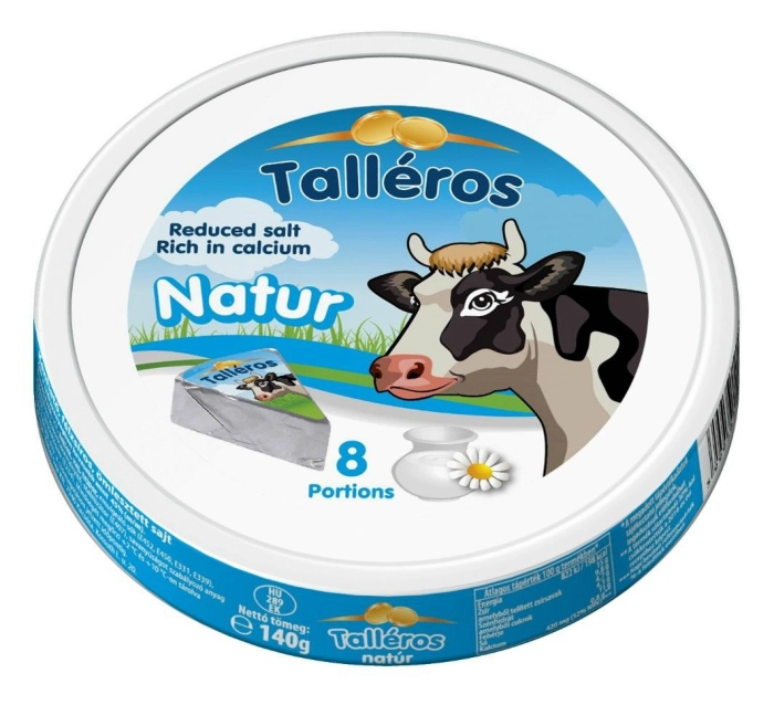 Talléros natúr félzsíros ömlesztett sajt cikkelyes 140g