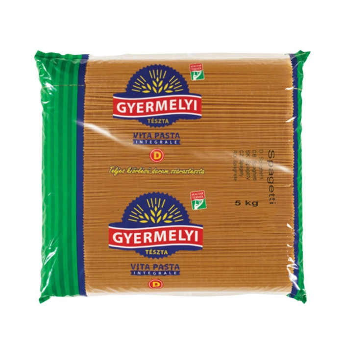 Gyermelyi teljes kiörlésű spagetti tészta 2*5kg