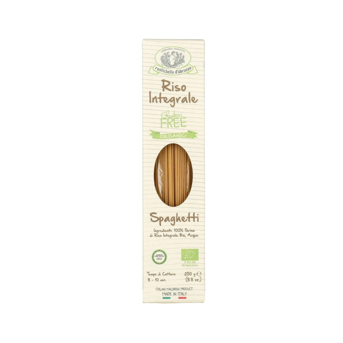 Rustichella bio gluténmentes barna rizstészta spagetti 250g